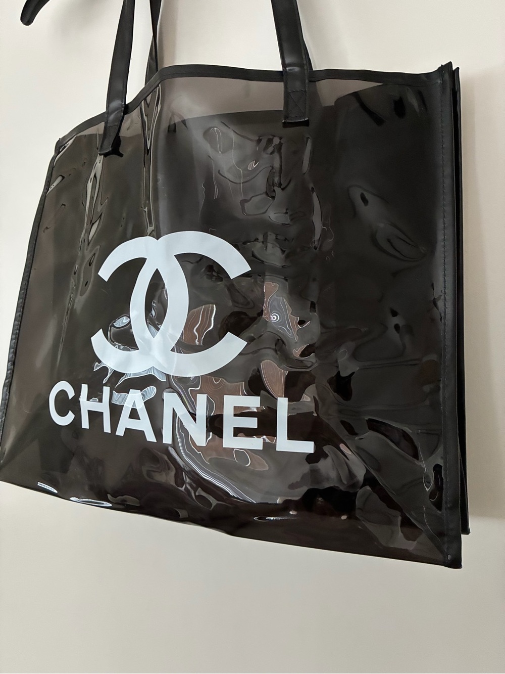 New Chanel Jelly Tote Bag Black and White